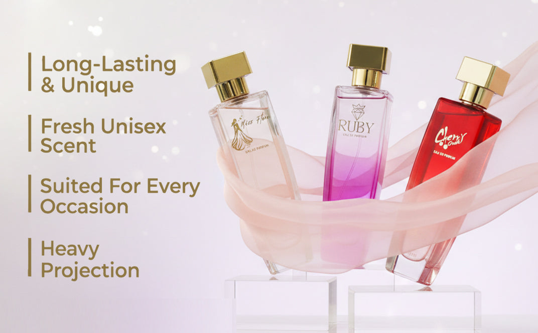 Ruby, Miss Flora & Cherry Crush Women’s Combo Set Eau De Perfume banner