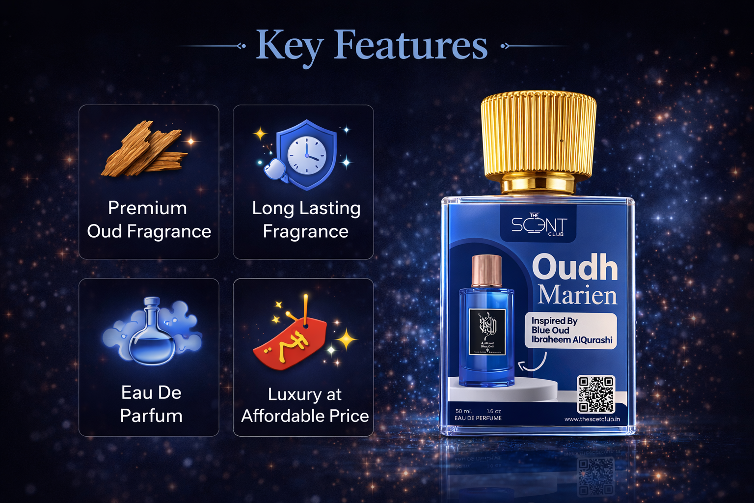 Oudh Marien Inspired by Blue Oud Ibraheem AIQurashi - Eau De Perfume banner